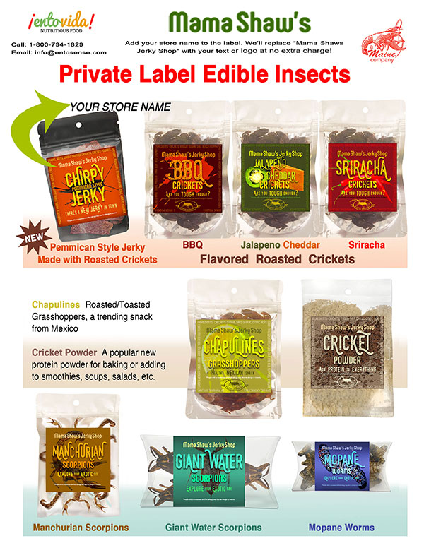 Custom Label Edible Insects
